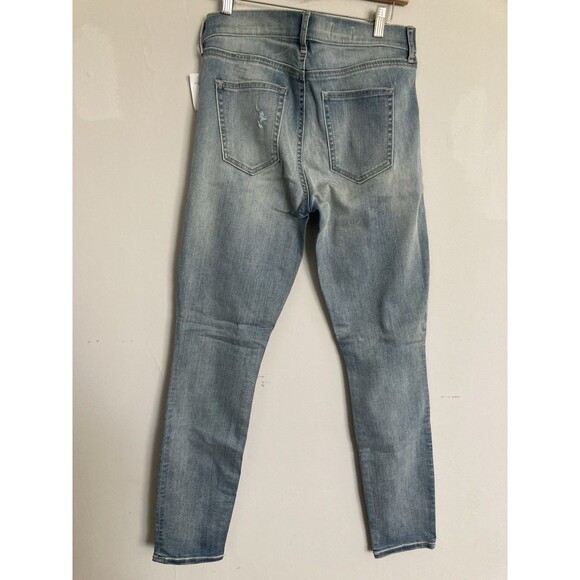 NEW Gap 1969 True Skinny Jeans Distressed 30 Regular Light Blue Denim - Picture 11 of 13